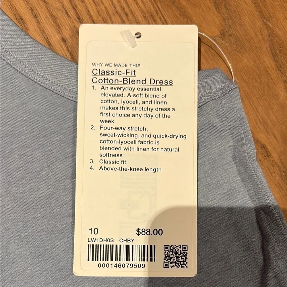 NWT Lululemon athletica Classic-Fit Cotton-Blend Dress size 10